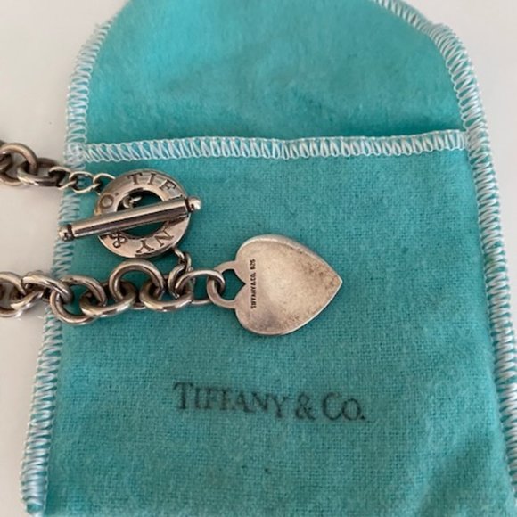 Tiffany & Co. Jewelry - TIFFANY'S 925 STERLING SILVER HEART TOGGLE NECKLACE 16 INCHES LONG